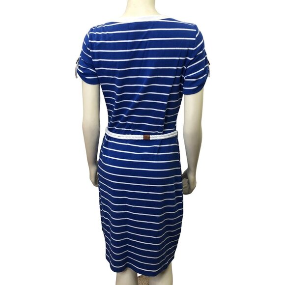 LAUREN RALPH LAUREN womens‎ striped BOAT NECK casual DRESS SM - Picture 6 of 10